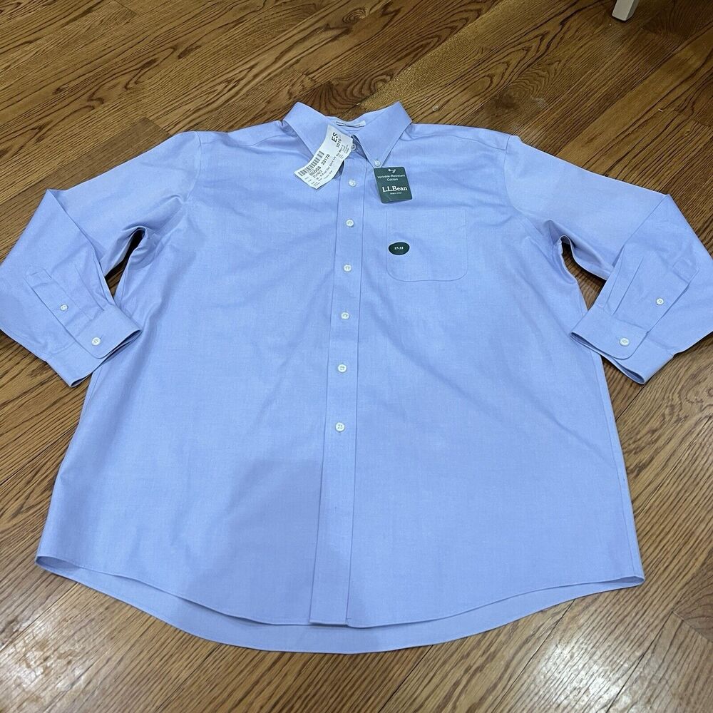 NWT LL Bean Mens Wrinkle Free Traditional Fit Shirt Size 17-33 Item ID 251423